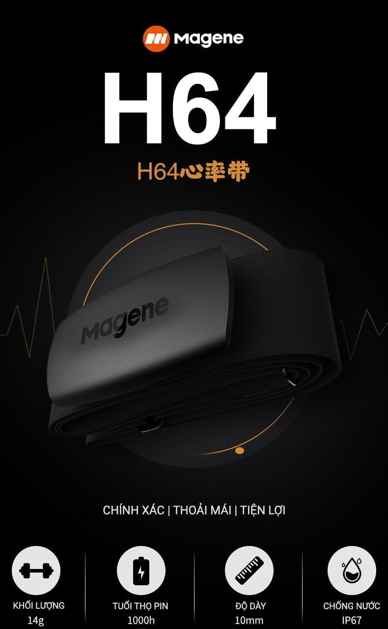 Dây đeo ngực đo nhịp tim Magene H64 (ANT+ / Bluetooth) 1 do nhip tim magene h64 002 Dây đeo ngực đo nhịp tim Magene H64 (ANT+ / Bluetooth) - YCB.vn
