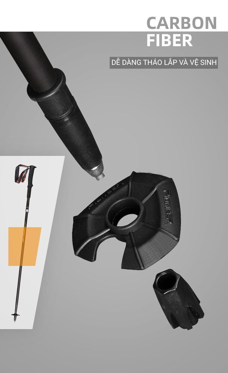 Gậy leo núi carbon gấp Z-Pole Pioneer Trailblazer PL-18 (134 gram) 4 gay leo nui 4 1 Gậy leo núi carbon gấp Z-Pole Pioneer Trailblazer PL-18 (134 gram) - YCB.vn