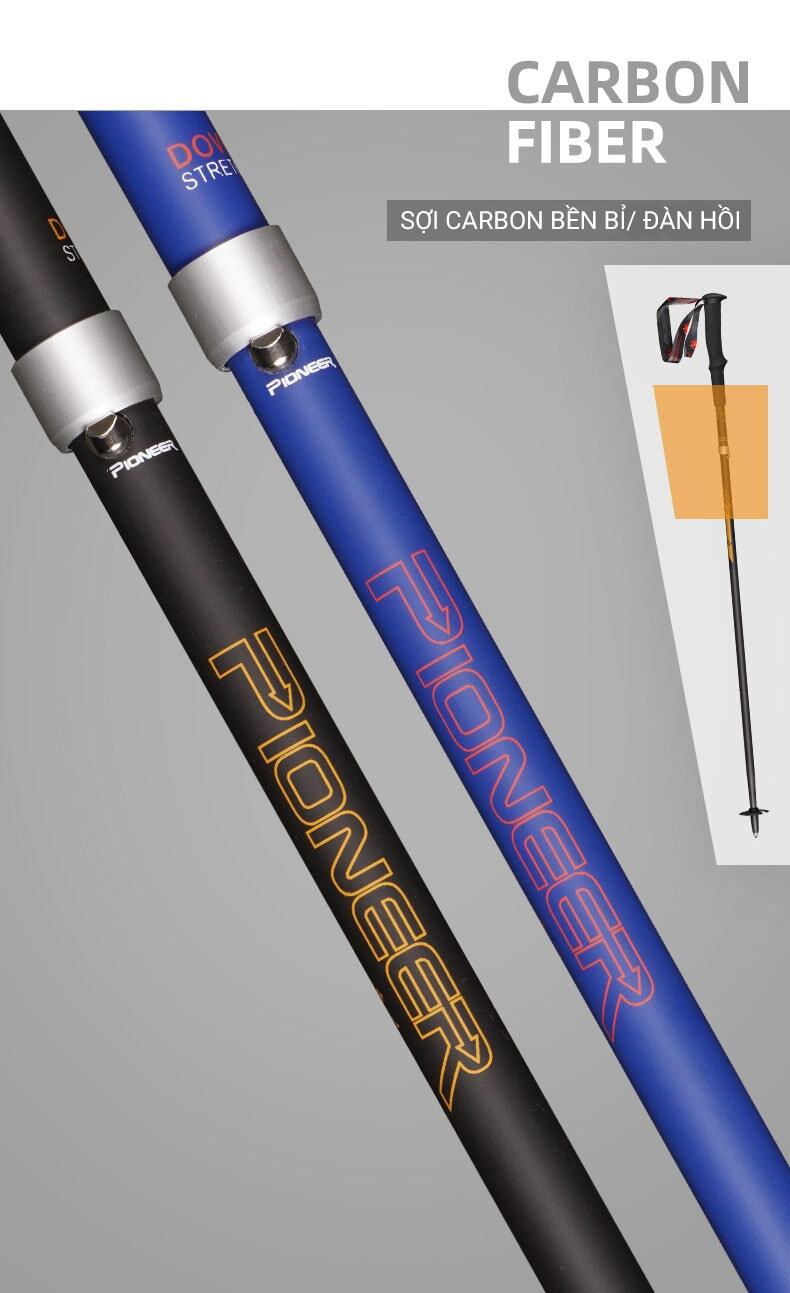 Gậy leo núi carbon gấp Z-Pole Pioneer Trailblazer PL-18 (134 gram) 1 gay leo nui 5 Gậy leo núi carbon gấp Z-Pole Pioneer Trailblazer PL-18 (134 gram) - YCB.vn