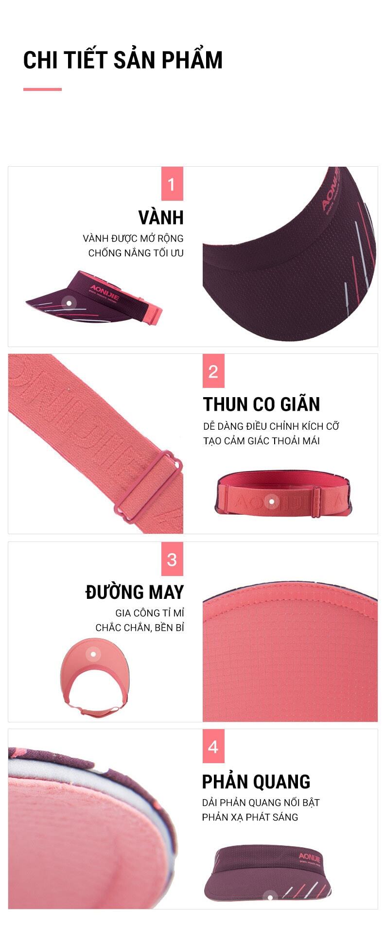 non visor aonijie 17 1 Nón thể thao chống nắng Aonijie Sun Visor Cap - YCB.vn