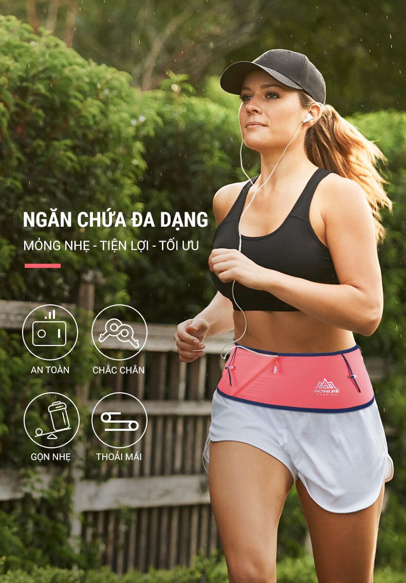 Túi đeo hông Aonijie Sport Waist Bag W8101 (B037) 2 aonijie sport waist bag w1801 b0373 1 Túi đeo hông Aonijie Sport Waist Bag W8101 (B037) - YCB.vn