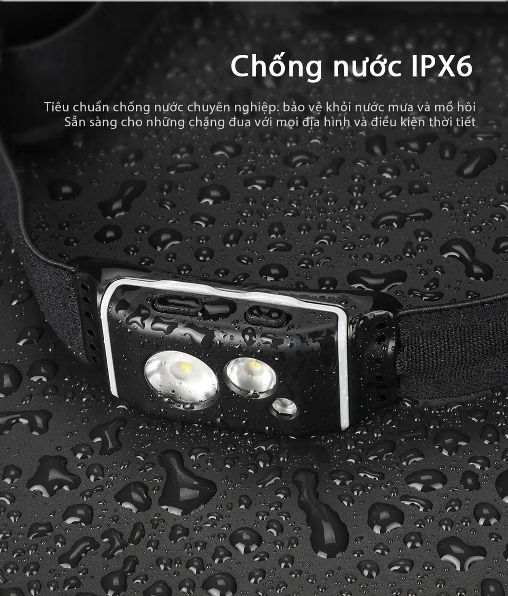 den pin doi dau klarus hr1 pro 13 Đèn pin đội đầu Klarus Hr1 Plus (Pin sạc 2000 mAh) - YCB.vn