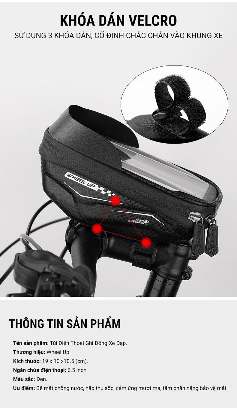 Túi điện thoại ghi đông xe đạp Wheel Up HBB-03 - YCB.vn