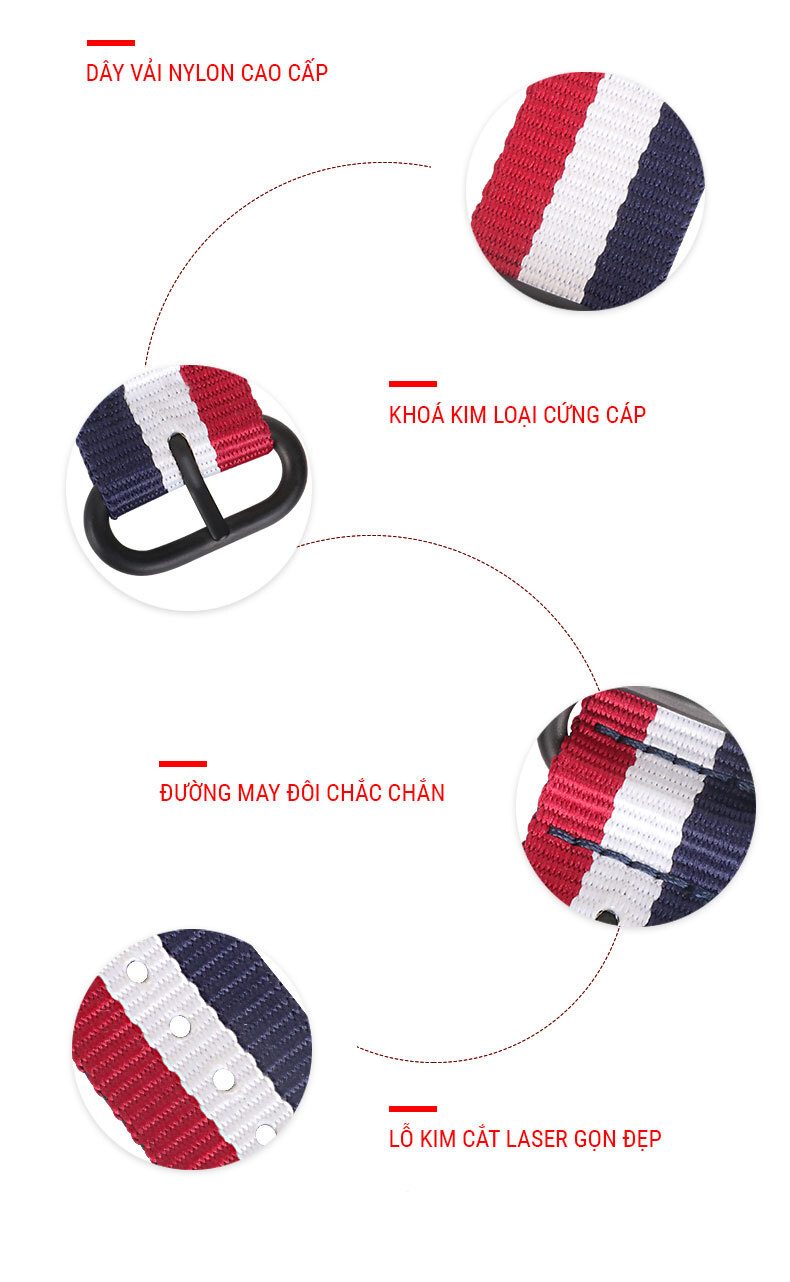 day dong ho quick release nylon nato Dây đồng hồ Quick Fit Nato 26mm - Garmin fenix 6X / 5X Plus / 3HR - YCB.vn