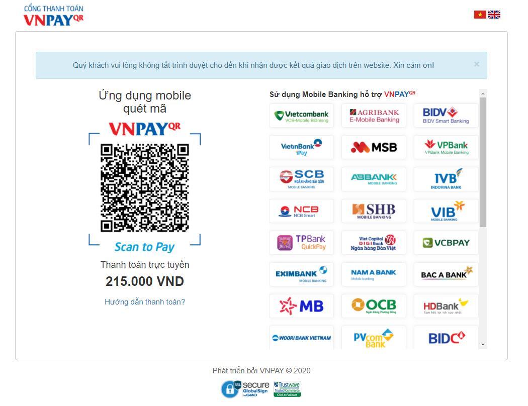 Hướng dẫn thanh toán đơn hàng bằng VNPay (QR Code / Thẻ ATM / Thẻ VISA-MasterCard) 4 huong dan thanh toan VNpay 02 Hướng dẫn thanh toán đơn hàng bằng VNPay (QR Code / Thẻ ATM / Thẻ VISA-MasterCard) - YCB.vn