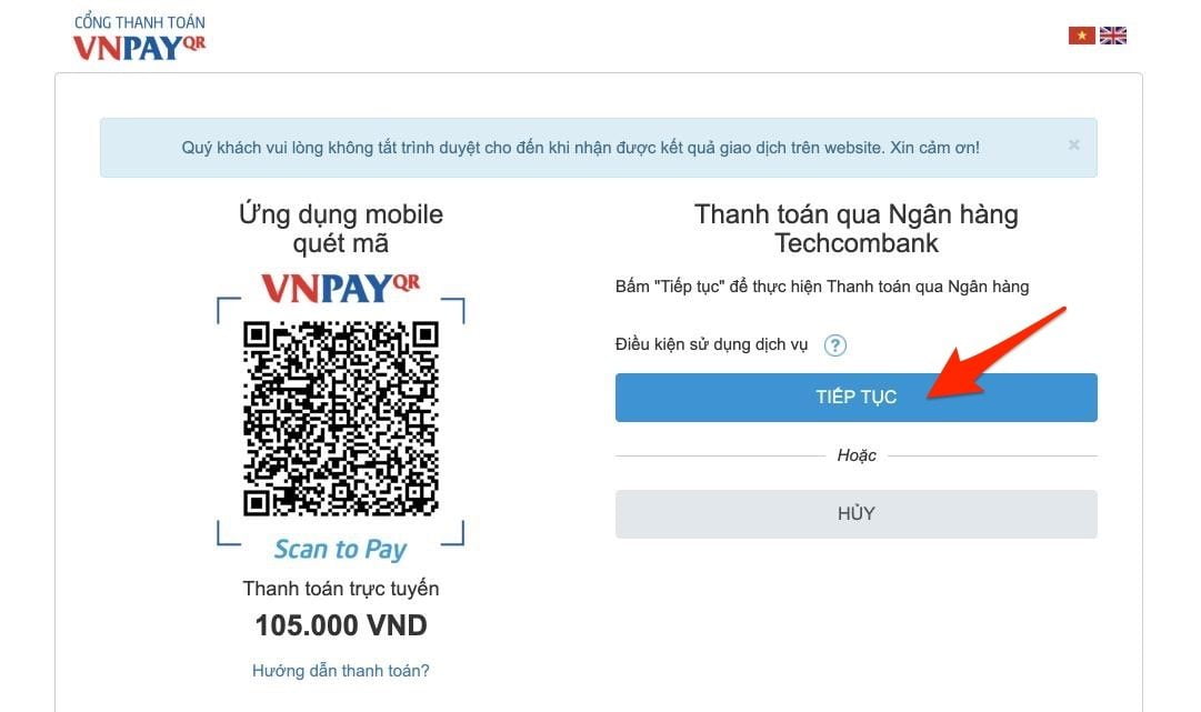 Hướng dẫn thanh toán đơn hàng bằng VNPay (QR Code / Thẻ ATM / Thẻ VISA-MasterCard) 6 huong dan thanh toan VNpay 04 1 Hướng dẫn thanh toán đơn hàng bằng VNPay (QR Code / Thẻ ATM / Thẻ VISA-MasterCard) - YCB.vn