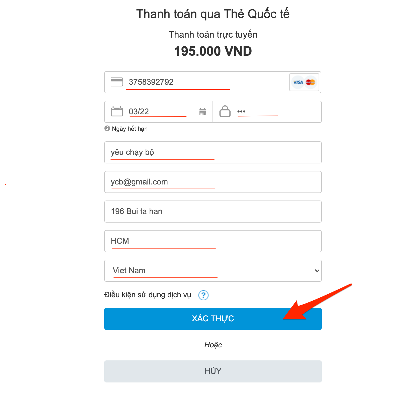 Hướng dẫn thanh toán đơn hàng bằng VNPay (QR Code / Thẻ ATM / Thẻ VISA-MasterCard) 9 huong dan thanh toan VNpay 07 Hướng dẫn thanh toán đơn hàng bằng VNPay (QR Code / Thẻ ATM / Thẻ VISA-MasterCard) - YCB.vn