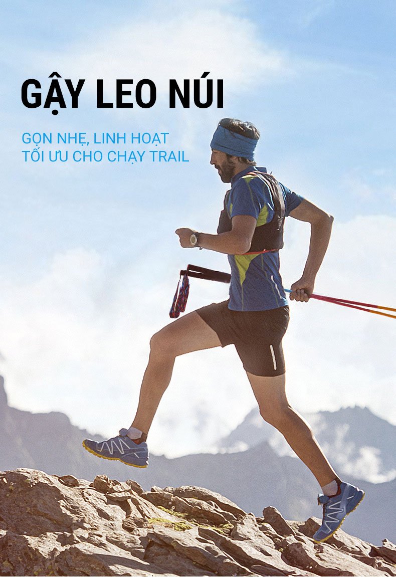 gay leo nui aonije z pole alu e4201 08 1 Gậy leo núi chạy trail gấp Aonijie Z-Pole Alu E4201 - YCB.vn