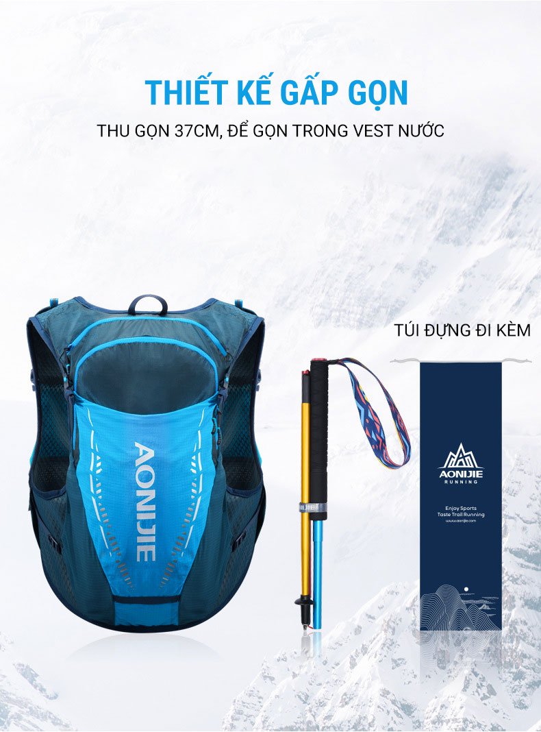 gay leo nui aonije z pole alu e4201 11 Gậy leo núi chạy trail gấp Aonijie Z-Pole Alu E4201 - YCB.vn