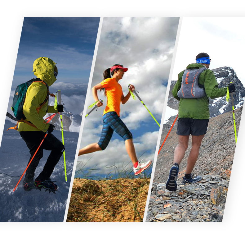 gay chay trail pioneer off road 7 series 8 Gậy chạy trail carbon gấp Pioneer Off-Road 7 Series (115 gram) PL-20 - YCB.vn