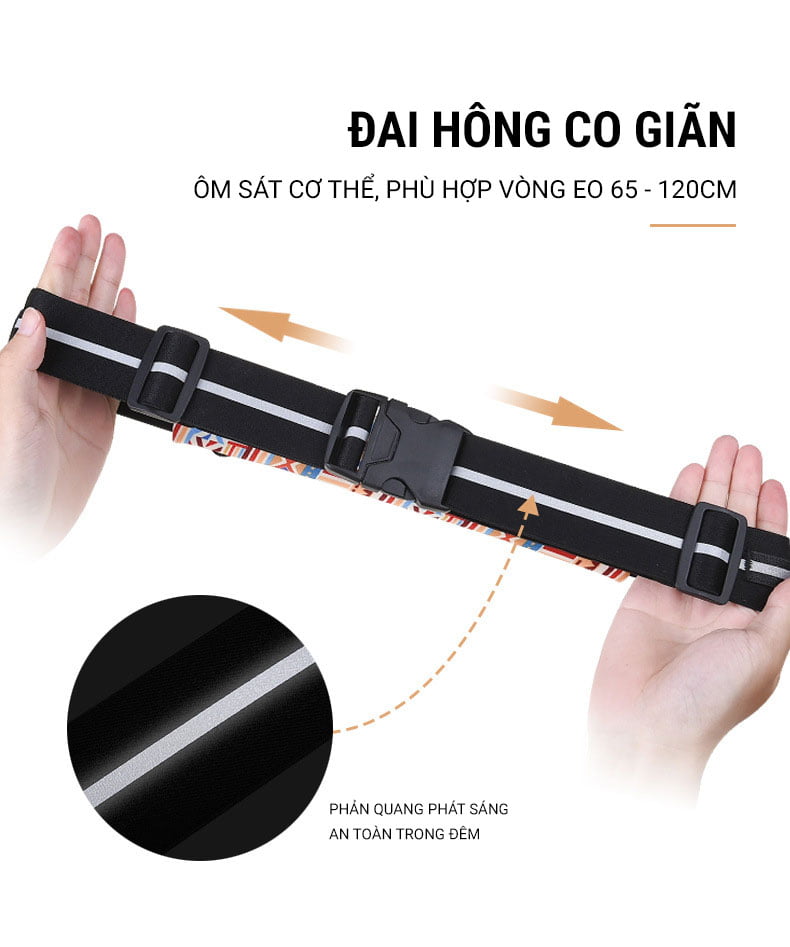 that lung chay bo phan quang 0034 Thắt lưng chạy bộ tích hợp dây đeo BIB Aonijie W966 - YCB.vn