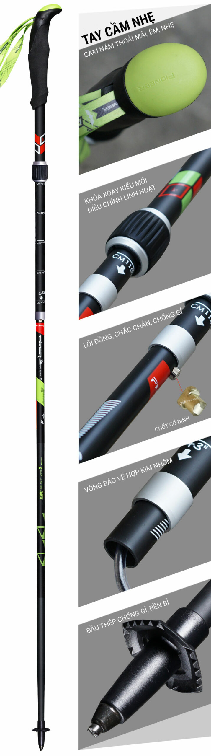 Gậy leo núi dạng gấp Carbon Pioneer Peakelves 2 (170 gram) 10 gay leo nui gap carbon pioneer peakelves 2 018 scaled Gậy leo núi dạng gấp Carbon Pioneer Peakelves 2 (170 gram) - YCB.vn