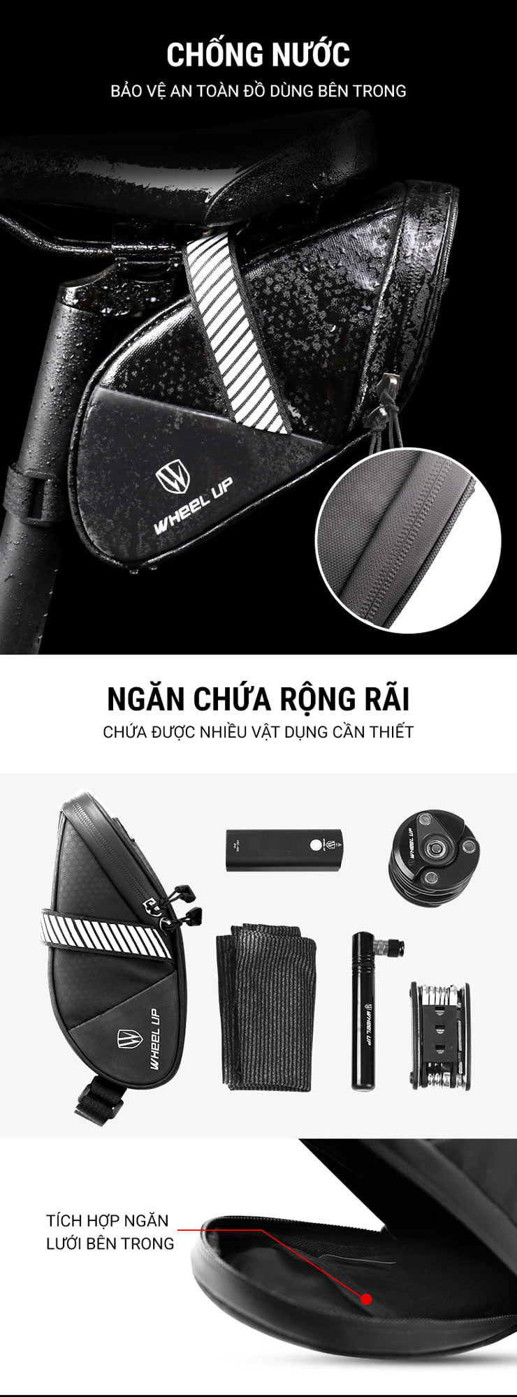 Túi yên chống nước Wheel Up (SB-05) 2 Túi yên chống nước Wheel Up (SB-05) - YCB.vn