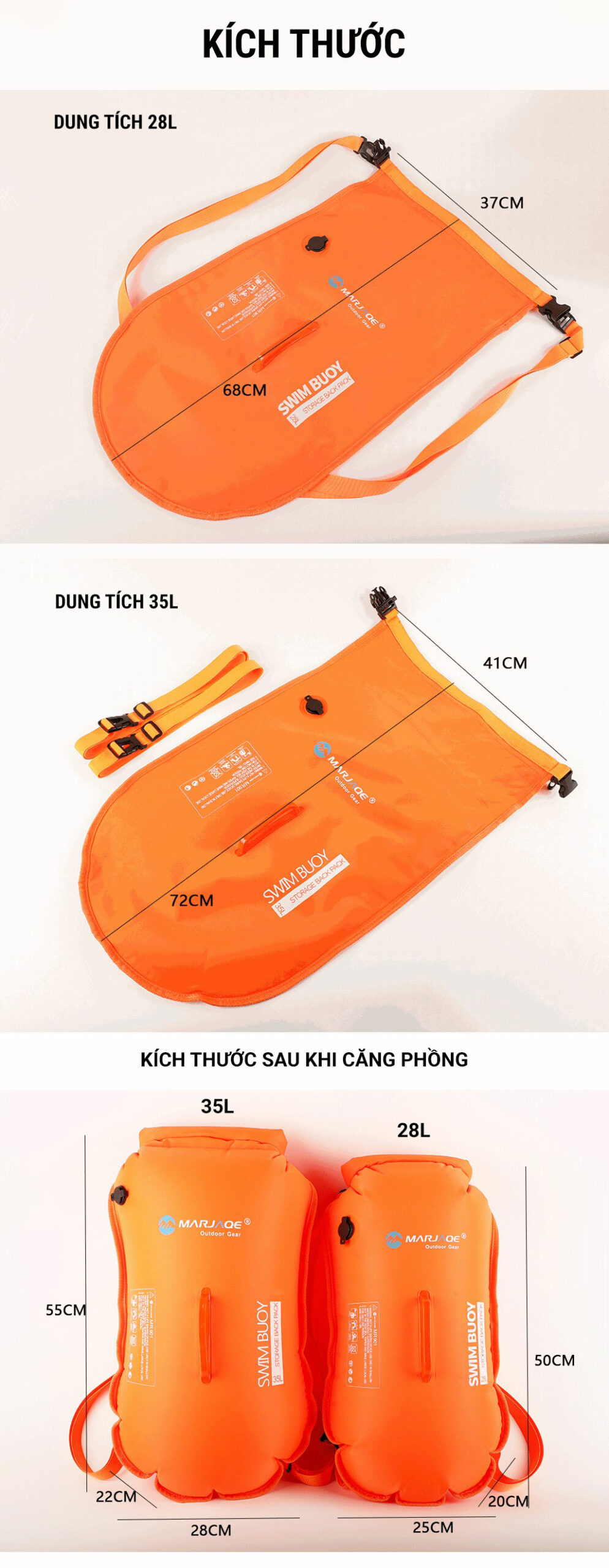 phao boi bien Marjaqe Swim Buoy MR901 010 scaled Phao bơi biển open water Marjaqe Swim Buoy MR901 (28L / 35L) - YCB.vn