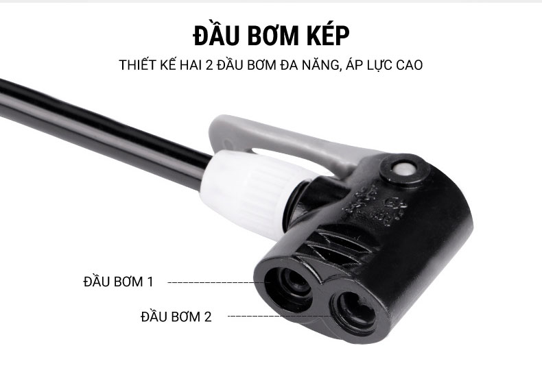 Ống bơm xe đạp Wheel Up Mini Tower 3 bom xe dap wheelup classic pp 02 007 Ống bơm xe đạp Wheel Up Mini Tower - YCB.vn
