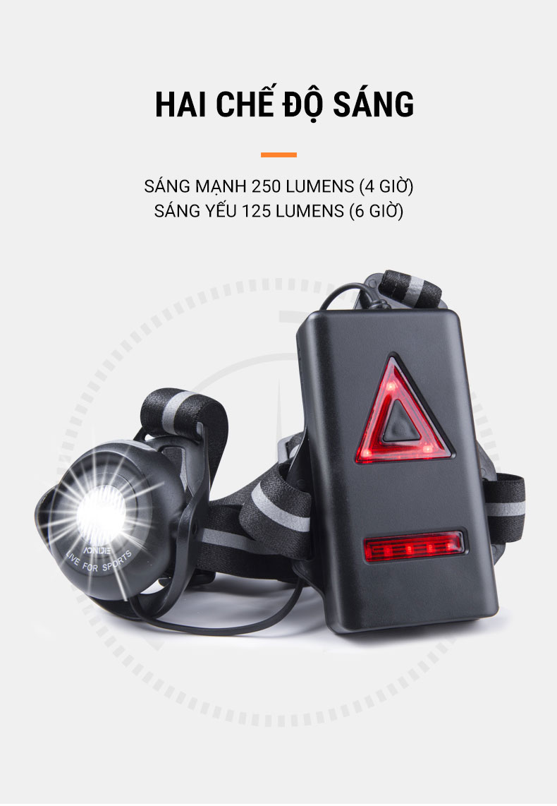 den pin deo nguc chong nuoc aonijie running chest light E4303 3 Đèn pin đeo ngực chống nước Aonijie Running Chest Light E4303 - YCB.vn