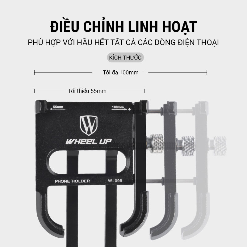 gia kep dien thoai 4 canh 2 Giá đỡ / bát gắn điện thoại lên xe đạp Wheel Up Phone Front Mount - YCB.vn