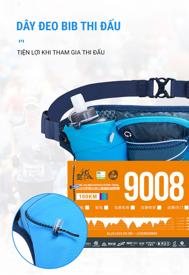 Đai đeo hông đựng nước Aonijie Hydration Belt W8140 (B035s) 2 tui deo hong aonijie w8104 b035s 15 Đai đeo hông đựng nước Aonijie Hydration Belt W8140 (B035s) - YCB.vn