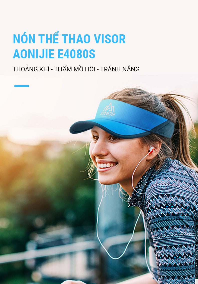 Nón thể thao visor che nắng Aonijie E4080S 1 non the thao visor aonijie e4080s 10 Nón thể thao visor che nắng Aonijie E4080S - YCB.vn