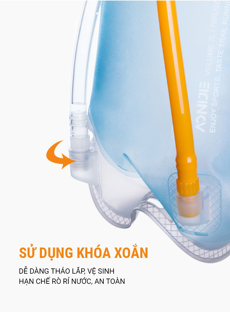 Túi nước thể thao 2 ngăn Aonijie Hydration Bladder 2L (SD56) 8 tui nuoc 2 ngan aonijie sd56 2L 15 Túi nước thể thao 2 ngăn Aonijie Hydration Bladder 2L (SD56) - YCB.vn