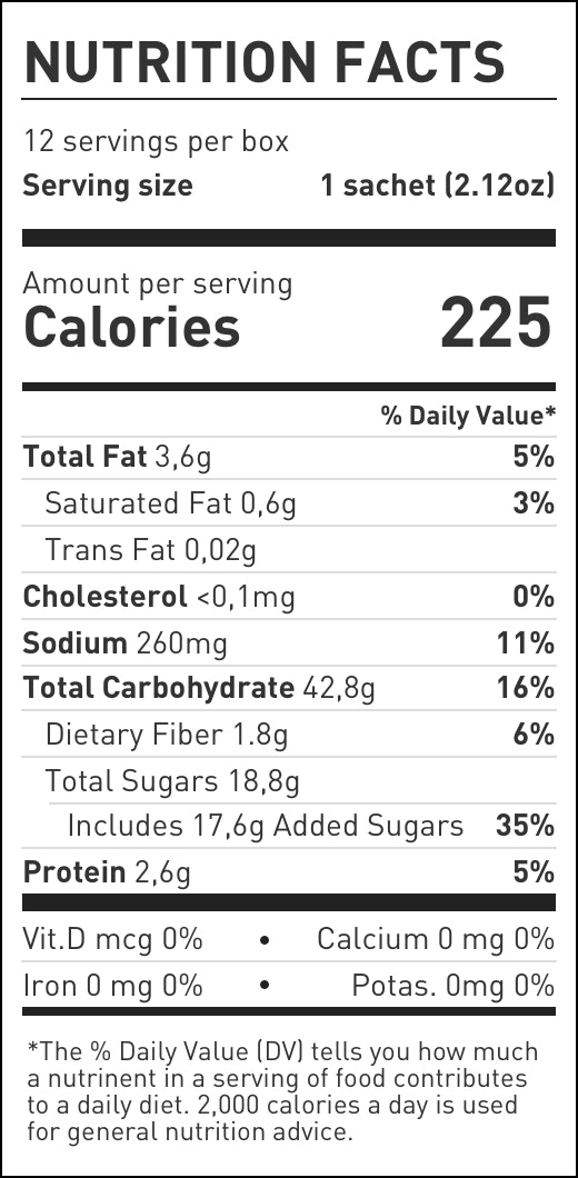 maurten solid 225 nutrition fact Thanh năng lượng Maurten Solid 225 (Basic) - YCB.vn