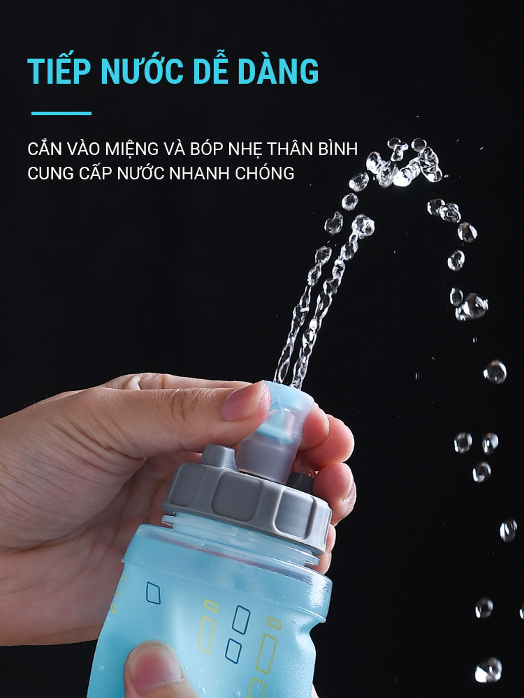 Bình nước dẻo TPU gấp gọn Aonijie SD24 tích hợp van xoay chống rỉ (500ml) 2 binh nuoc deo tpu gap gon aonijie sd24 van xoay 3 Bình nước dẻo TPU gấp gọn Aonijie SD24 tích hợp van xoay chống rỉ (500ml) - YCB.vn