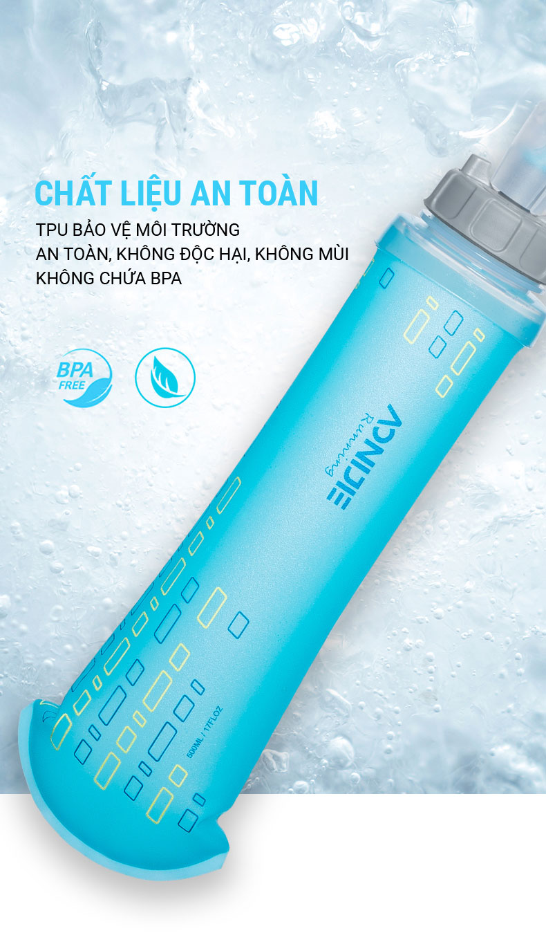 Bình nước dẻo TPU gấp gọn Aonijie SD24 tích hợp van xoay chống rỉ (500ml) 5 binh nuoc deo tpu gap gon aonijie sd24 van xoay 9 Bình nước dẻo TPU gấp gọn Aonijie SD24 tích hợp van xoay chống rỉ (500ml) - YCB.vn