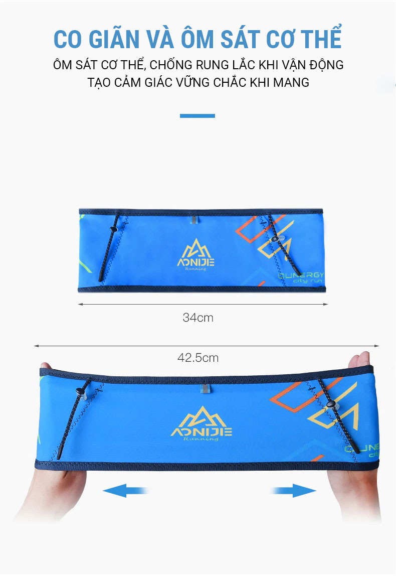 tui deo hong aonijie lightweight fanny pack w8108 b037plus 12 Túi đeo hông co giãn Aonijie Lightweight Fanny Pack W8108 (B037plus) - YCB.vn