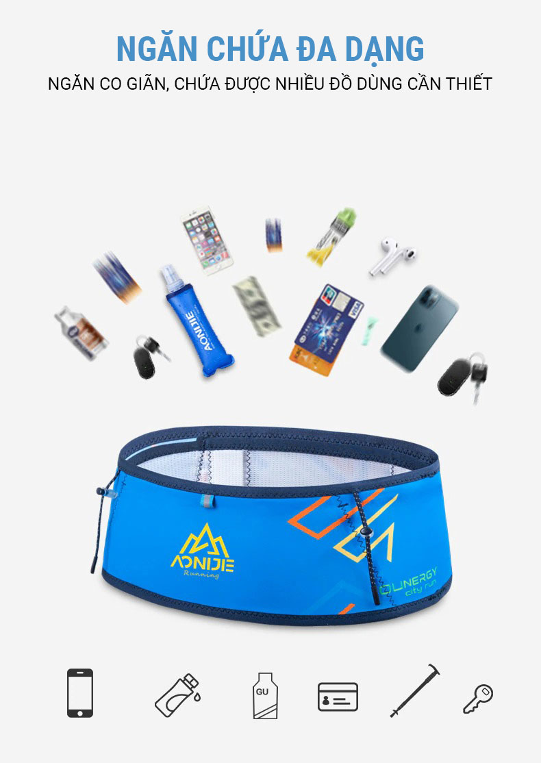 tui deo hong aonijie lightweight fanny pack w8108 b037plus 8 Túi đeo hông co giãn Aonijie Lightweight Fanny Pack W8108 (B037plus) - YCB.vn
