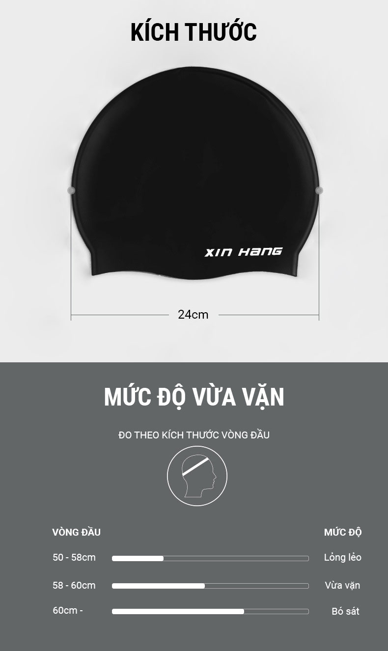 non boi xinhang swim cap 7 Nón bơi Xin-Hang Swim Cap - Trắng - YCB.vn