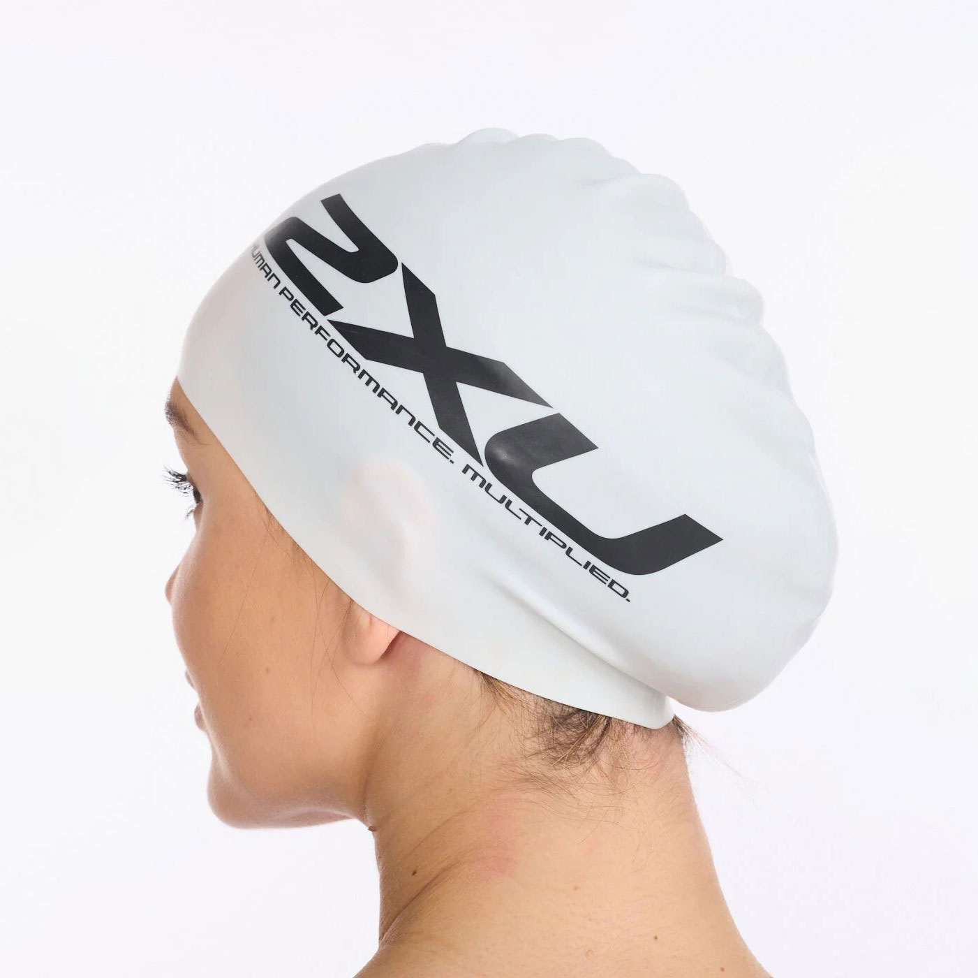 Nón bơi 2XU Silicone Swim Cap - Trắng 2 non boi 2xu swim hat 6 Nón bơi 2XU Silicone Swim Cap - Trắng - YCB.vn