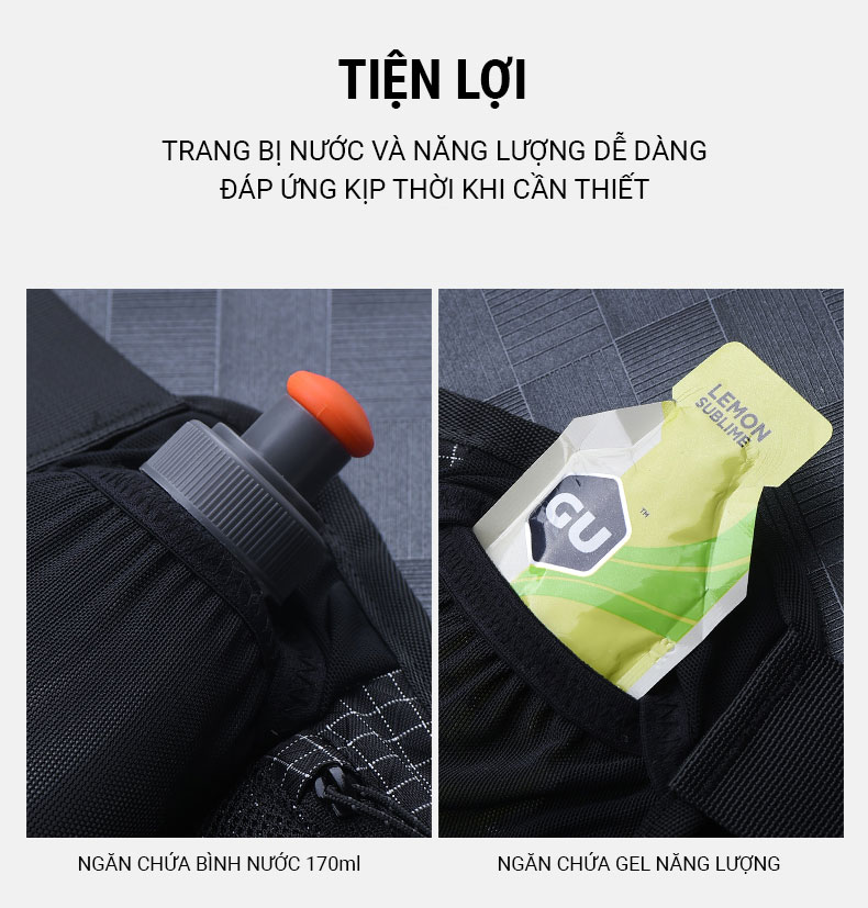 tui deo hong aonijie w8110 7 Đai đeo hông đựng nước Aonijie Hydration Belt W8110 - YCB.vn