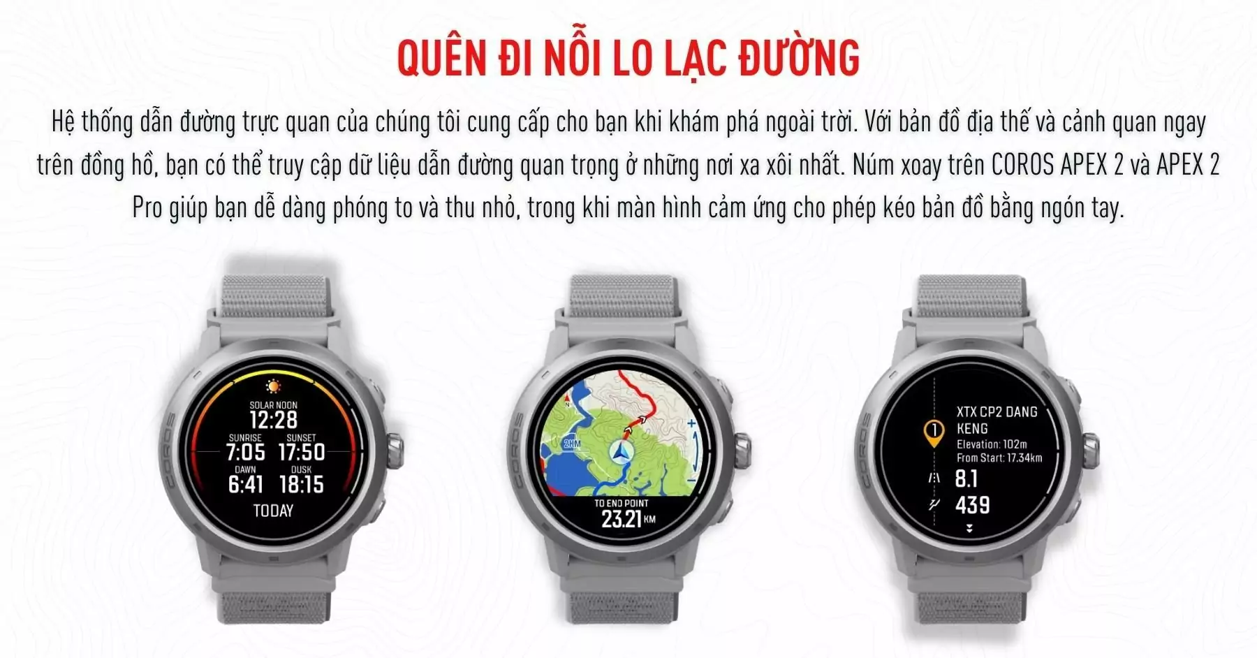 Đồng hồ thể thao GPS Coros Apex 2 15 coros apex 2 grey 18 result Đồng hồ thể thao GPS Coros Apex 2 - YCB.vn