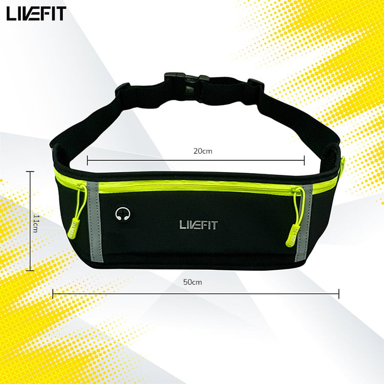 tui deo hong running belt WB09 6 Túi đeo hông chạy bộ LiveFit cao cấp Running Belt WB09 - YCB.vn