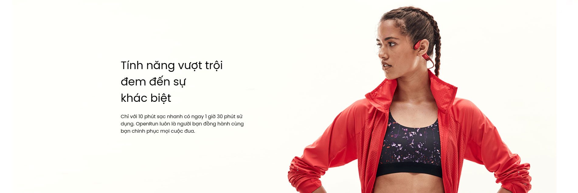 Tai nghe Open-Ear Shokz OpenRun 2 tai nghe the thao shokz open run 1 Tai nghe Open-Ear Shokz OpenRun - YCB.vn