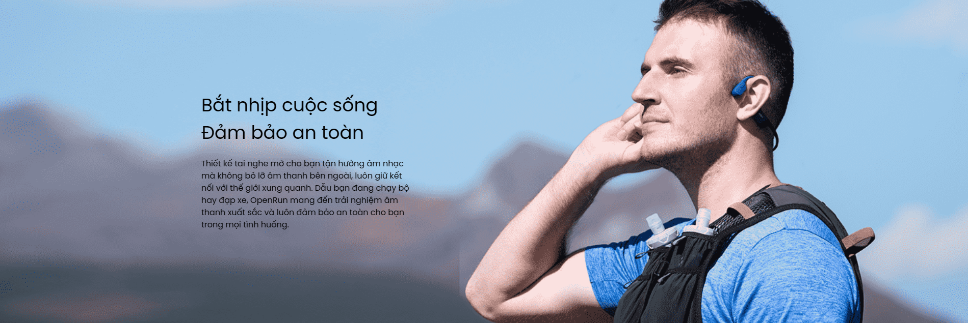 Tai nghe Open-Ear Shokz OpenRun 8 tai nghe the thao shokz open run 2 Tai nghe Open-Ear Shokz OpenRun - YCB.vn