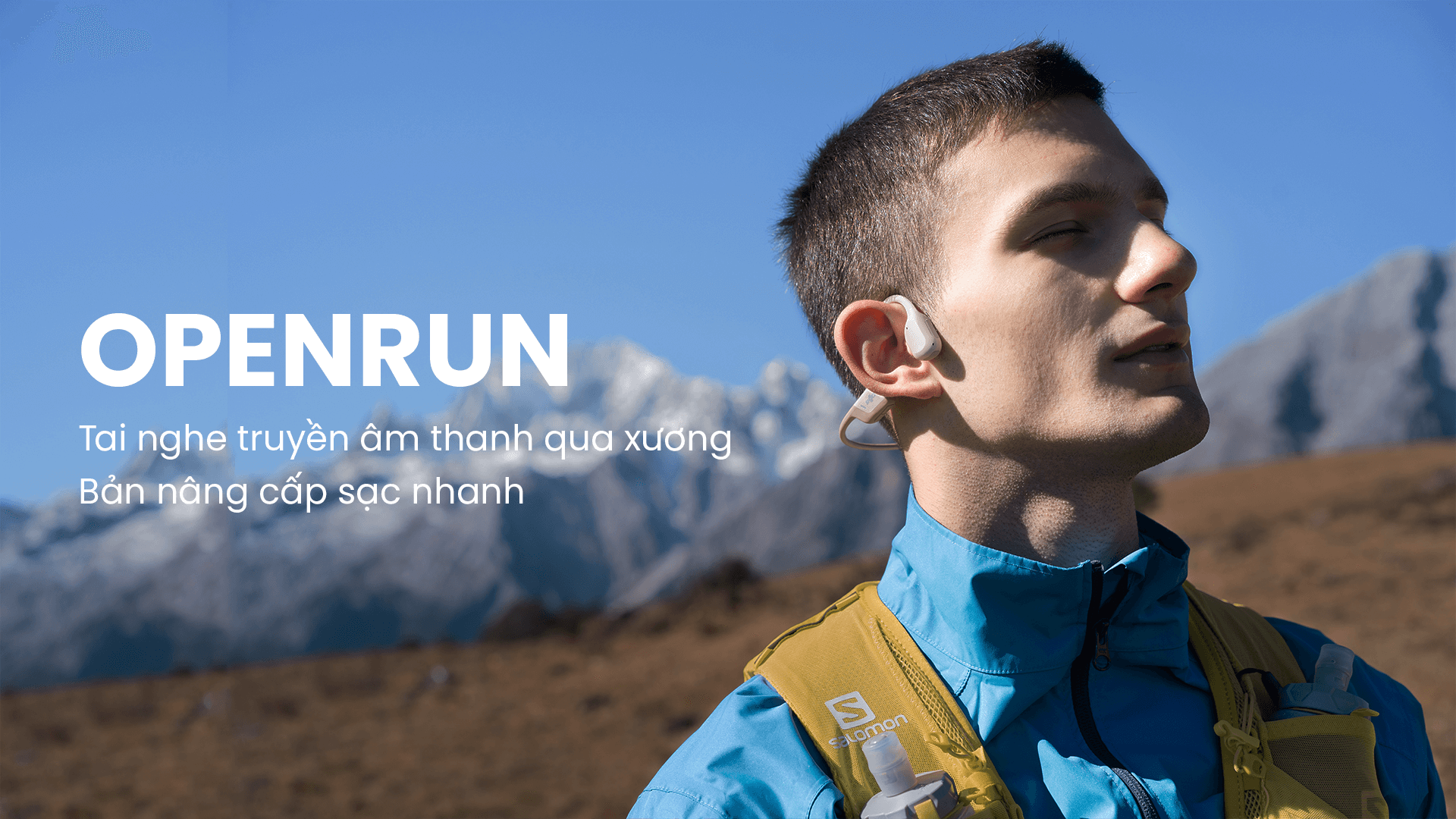 Tai nghe Open-Ear Shokz OpenRun 1 tai nghe the thao shokz open run 4 Tai nghe Open-Ear Shokz OpenRun - YCB.vn