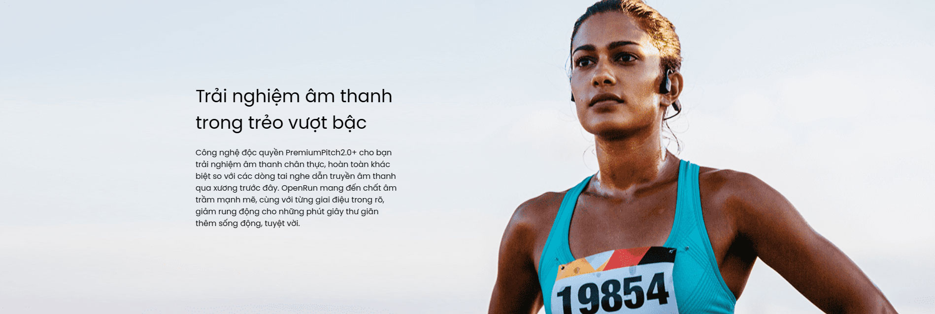 Tai nghe Open-Ear Shokz OpenRun 6 tai nghe the thao shokz open run 5 Tai nghe Open-Ear Shokz OpenRun - YCB.vn