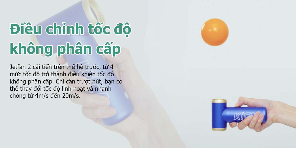 kica jetfan 2 6 Quạt cầm tay đa năng KiCA Jetfan 2 - YCB.vn