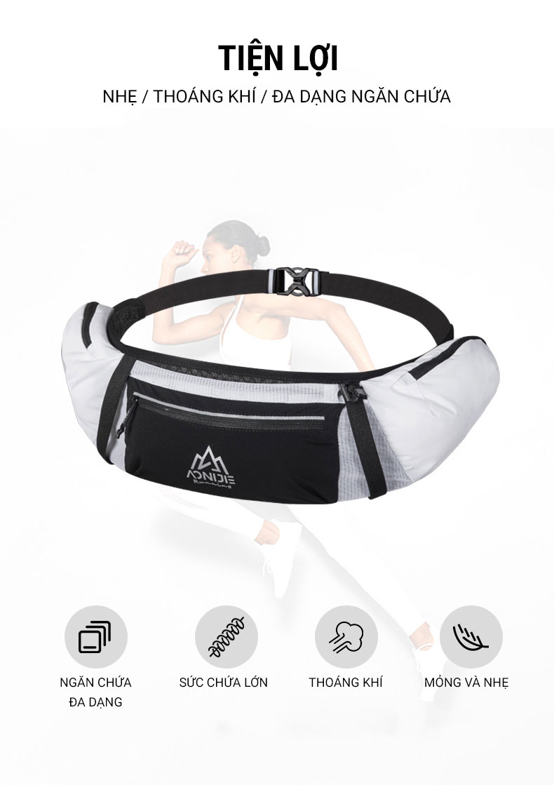 Túi Đeo Hông Thể Thao Aonijie Outdoor Running W8113 4 tui deo hong aonijie outdoor running w8113 1 Túi Đeo Hông Thể Thao Aonijie Outdoor Running W8113 - YCB.vn