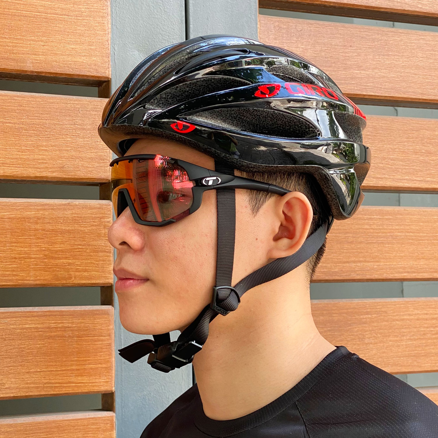 non bao hiem trinity asianfit black red2 6 Nón bảo hiểm xe đạp Giro Trinity AF - Black/Red - YCB.vn