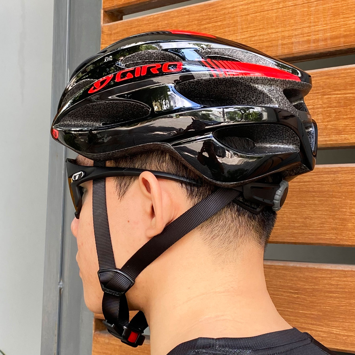 non bao hiem trinity asianfit black red2 8 Nón bảo hiểm xe đạp Giro Trinity AF - Black/Red - YCB.vn