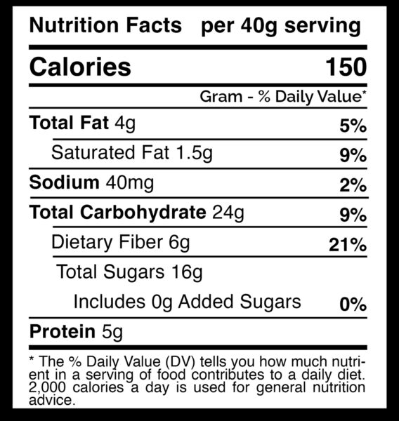 Lecka Cacao Banana Nutrition Facts EN 01 01 Thanh năng lượng Lecka Energy Bites - Cacao Chuối - YCB.vn