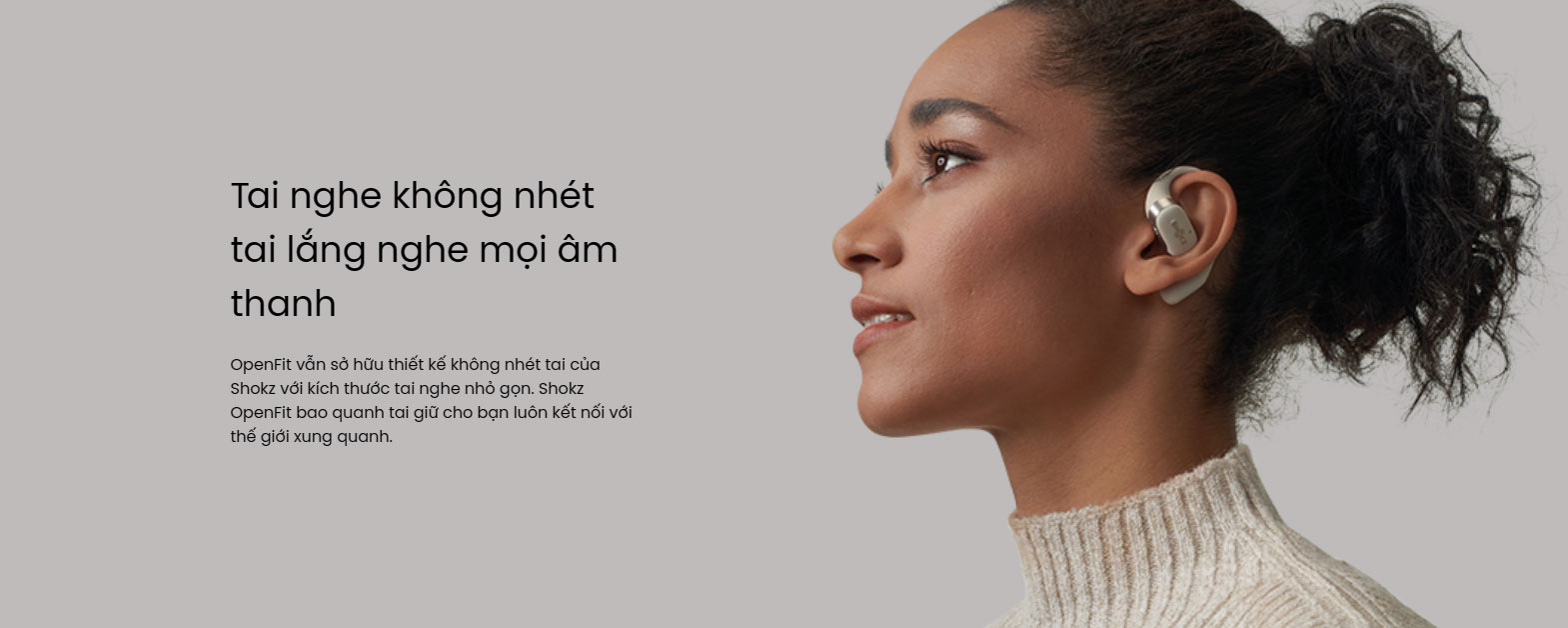 Tai nghe Open-Ear Shokz OpenFit 1 tai nghe shokz openfit 7 Tai nghe Open-Ear Shokz OpenFit - YCB.vn