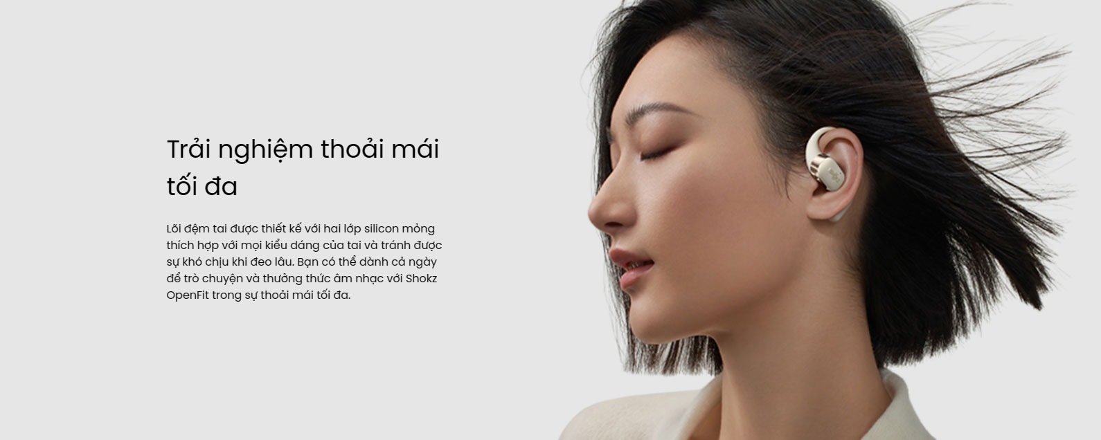 Tai nghe Open-Ear Shokz OpenFit 3 tai nghe shokz openfit 9 Tai nghe Open-Ear Shokz OpenFit - YCB.vn