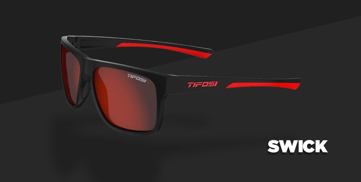 kinh mat tifosi swick satin black crimson 2 Kính mát thể thao Tifosi Swick | Satin Black - YCB.vn