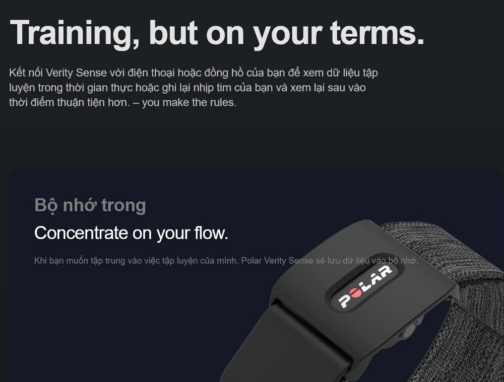 Dây đo nhịp tim Polar Verity Sense OHR 3 cam bien nhip tom quang hoc polar verity sense 19 Dây đo nhịp tim Polar Verity Sense OHR - YCB.vn
