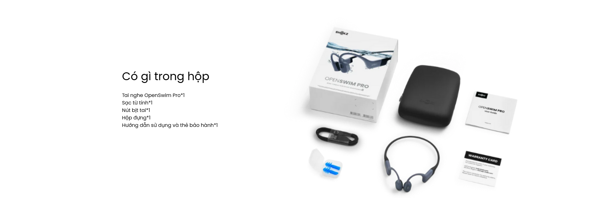 Tai nghe Open-Ear Shokz OpenSwim Pro (32GB bộ nhớ chứa nhạc MP3) 12 tai nghe shokz openswim pro 11 Tai nghe Open-Ear Shokz OpenSwim Pro (32GB bộ nhớ chứa nhạc MP3) - YCB.vn