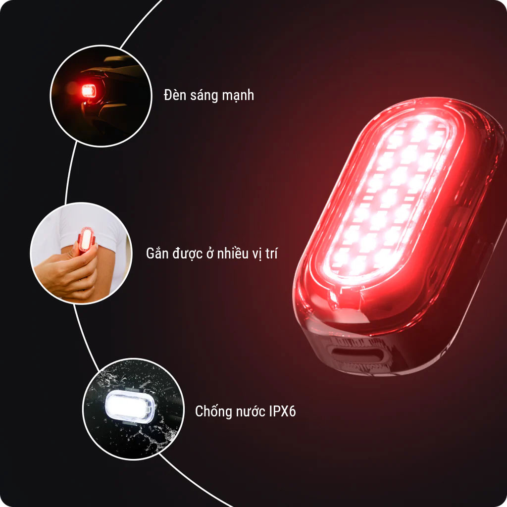 non bao hiem xe dap lumos ultra aero 22 1 Đèn xe đạp đa năng Lumos Firefly Mini - YCB.vn