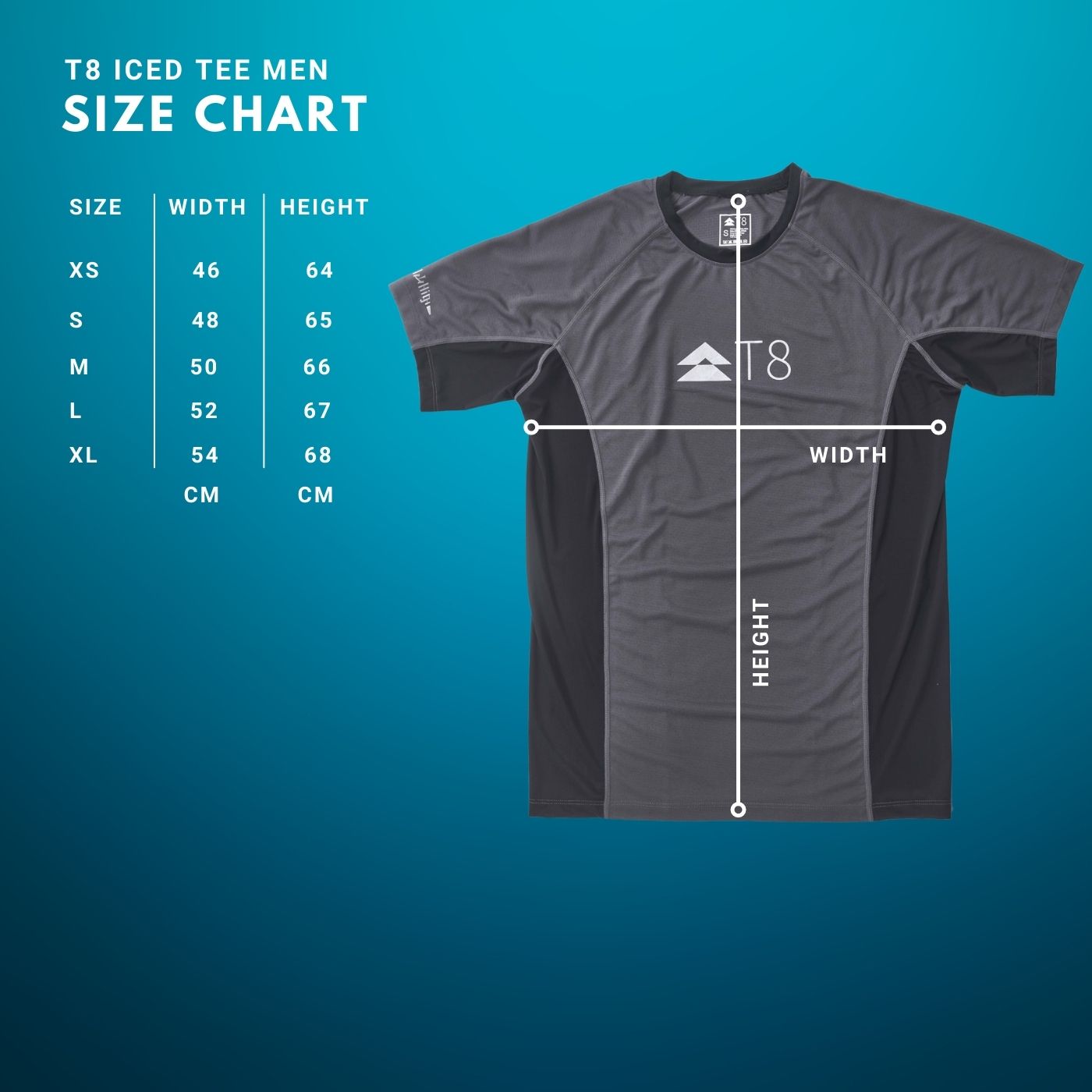 ao t8 size chart 2 Áo Chạy Bộ Nam T8 Men's Trail Tank - The 9 Dragons 2 Edition - YCB.vn
